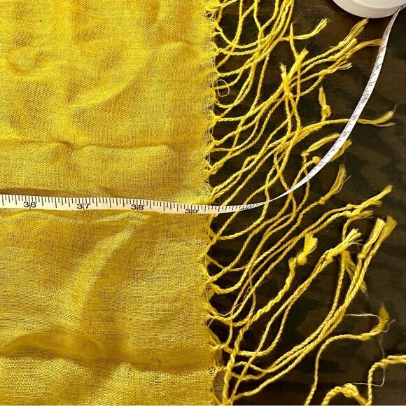 Mustard Color Fashion Scarf. Nearly 80” Long (1006) - Picture 5 of 6